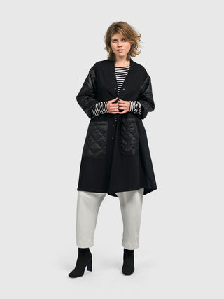 Alembika (Pre-Order) Urban Quilted Mix Jacket, Black - Statement Boutique