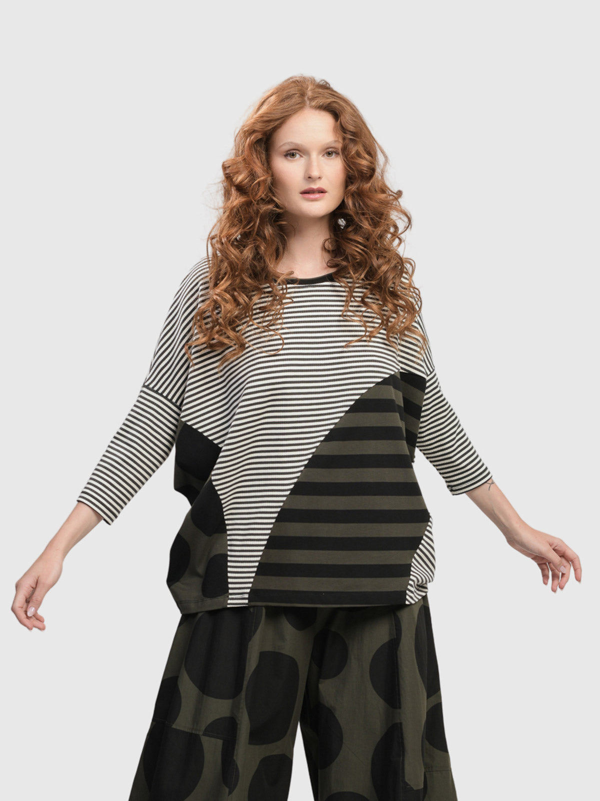 Alembika (Pre-Order) Urban Abstract Tokyo Relax Top, Stripes - Statement Boutique