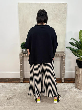 Alembika Urban Accent Stripe Stepped Hem Top, Electric - Statement Boutique