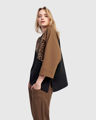 Alembika UT626M Urban Angled Hem Top, Mix - Statement Boutique