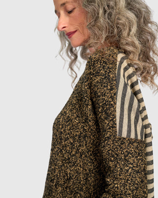 Urban Boucle Striped Top, Camel