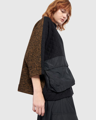 Alembika UT611B Urban Boxy Stepped Hem Top, Black - Statement Boutique