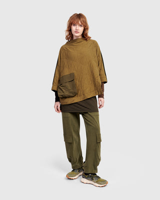 Alembika UT611K Urban Boxy Stepped Hem Top, Khaki - Statement Boutique