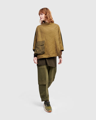 Alembika UT611K Urban Boxy Stepped Hem Top, Khaki - Statement Boutique