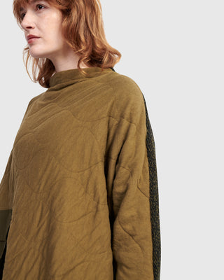 Alembika UT611K Urban Boxy Stepped Hem Top, Khaki - Statement Boutique