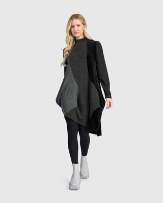 Urban Draped Side Tunic Dress, Grey