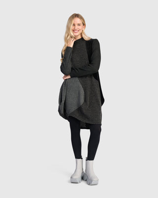 Urban Draped Side Tunic Dress, Grey