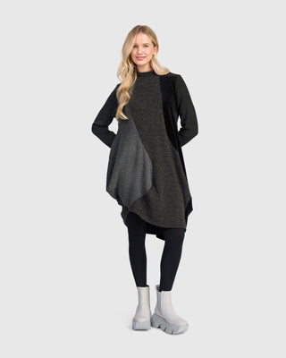 Urban Draped Side Tunic Dress, Grey