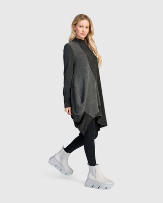 Urban Draped Side Tunic Dress, Grey