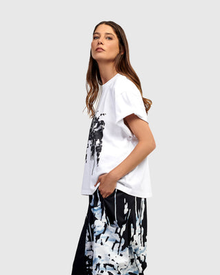 Urban Graphic Front Boxy Tee, White