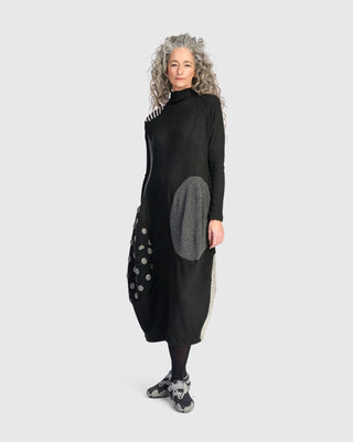 Urban Mixed Cocoon Dress, Storm