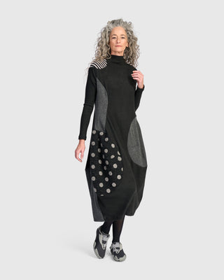 Urban Mixed Cocoon Dress, Storm