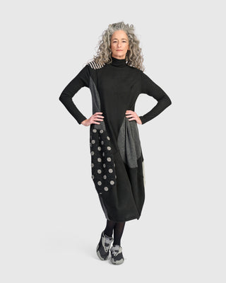 Urban Mixed Cocoon Dress, Storm