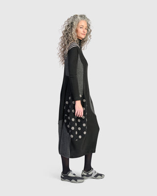 Urban Mixed Cocoon Dress, Storm