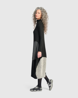 Urban Mixed Cocoon Dress, Storm