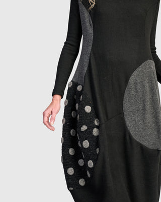 Urban Mixed Cocoon Dress, Storm