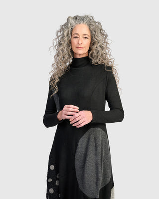 Urban Mixed Cocoon Dress, Storm