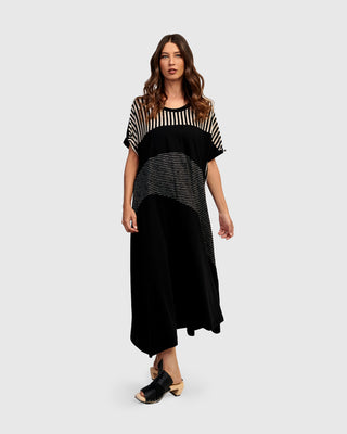 Alembika Urban Mixed Dress, Stripes - Statement Boutique