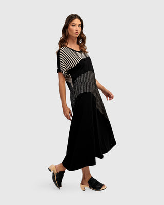 Alembika Urban Mixed Dress, Stripes - Statement Boutique