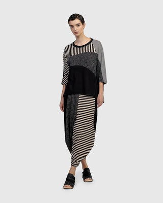 Urban Mixed Hi Lo Top, Stripes