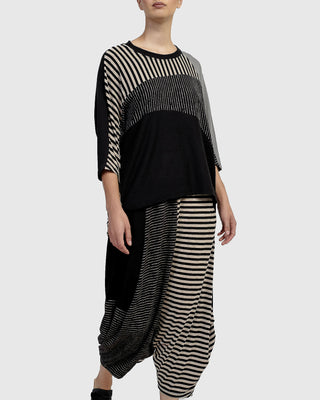 Urban Mixed Hi Lo Top, Stripes