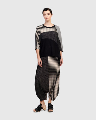 Urban Mixed Hi Lo Top, Stripes