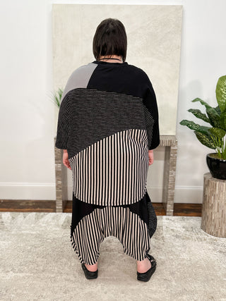 Urban Mixed Hi Lo Top, Stripes