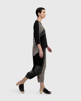 Urban Mixed Hi Lo Top, Stripes
