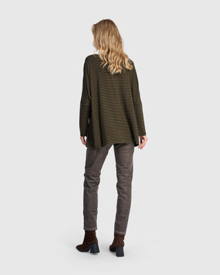 Alembika UT621K Urban Oversized Drop Sleeve Top, Khaki - Statement Boutique