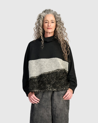 Urban Oversized Mock Neck Top, Storm