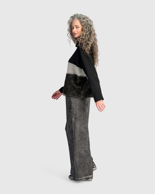 Urban Oversized Mock Neck Top, Storm