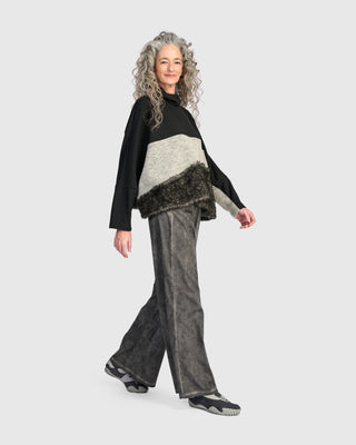 Urban Oversized Mock Neck Top, Storm