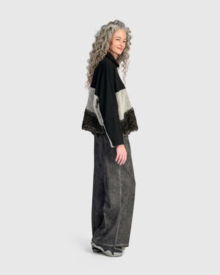 Urban Oversized Mock Neck Top, Storm
