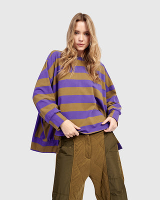 Alembika UT616P Urban Oversized Step Hem Top, Purple - Statement Boutique