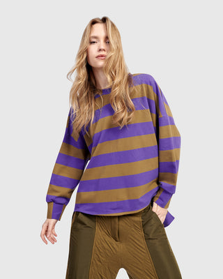Alembika UT616P Urban Oversized Step Hem Top, Purple - Statement Boutique