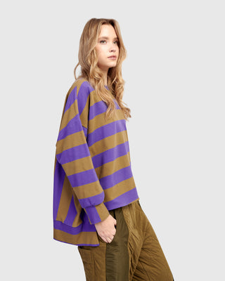 Alembika UT616P Urban Oversized Step Hem Top, Purple - Statement Boutique