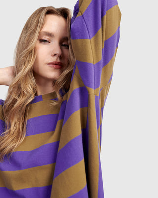 Alembika UT616P Urban Oversized Step Hem Top, Purple - Statement Boutique