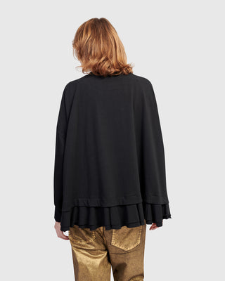 Alembika Urban Peplum Inset Top, Black - Statement Boutique