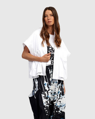 Urban Pocket Accent Jacket, White