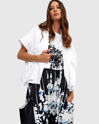 Urban Pocket Accent Jacket, White