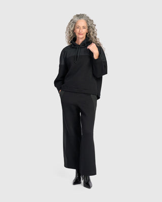 Urban Quilted Cinch Neck Top, Black
