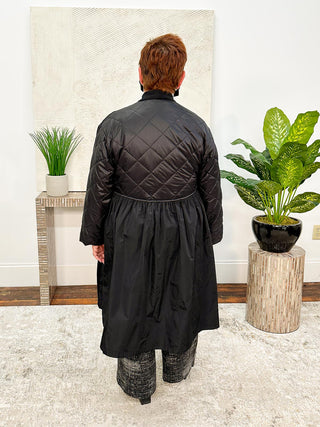 Urban Quilted Mix Jacket, Black