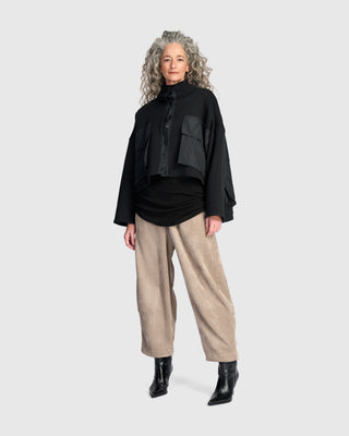 Urban Quilted Pockets Jacket, Black