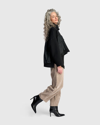 Urban Quilted Pockets Jacket, Black