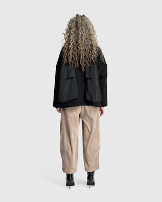 Urban Quilted Pockets Jacket, Black
