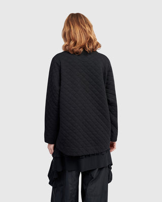 Alembika UJ648B Urban Quilted Taffeta Pocket Jacket, Black - Statement Boutique