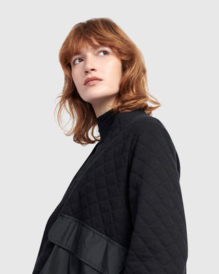 Alembika UJ648B Urban Quilted Taffeta Pocket Jacket, Black - Statement Boutique