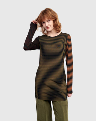 Alembika UT619S Urban Slim Color Mix Tunic, Stripes - Statement Boutique