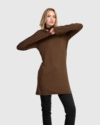 Alembika UT620H Urban Slim Turtleneck Tunic, Honey - Statement Boutique
