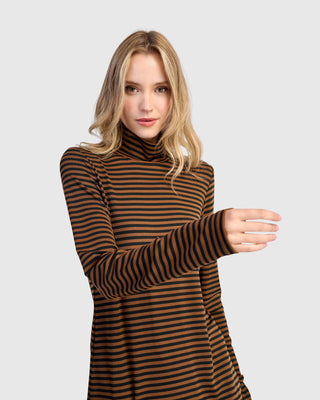 Alembika UT620H Urban Slim Turtleneck Tunic, Honey - Statement Boutique